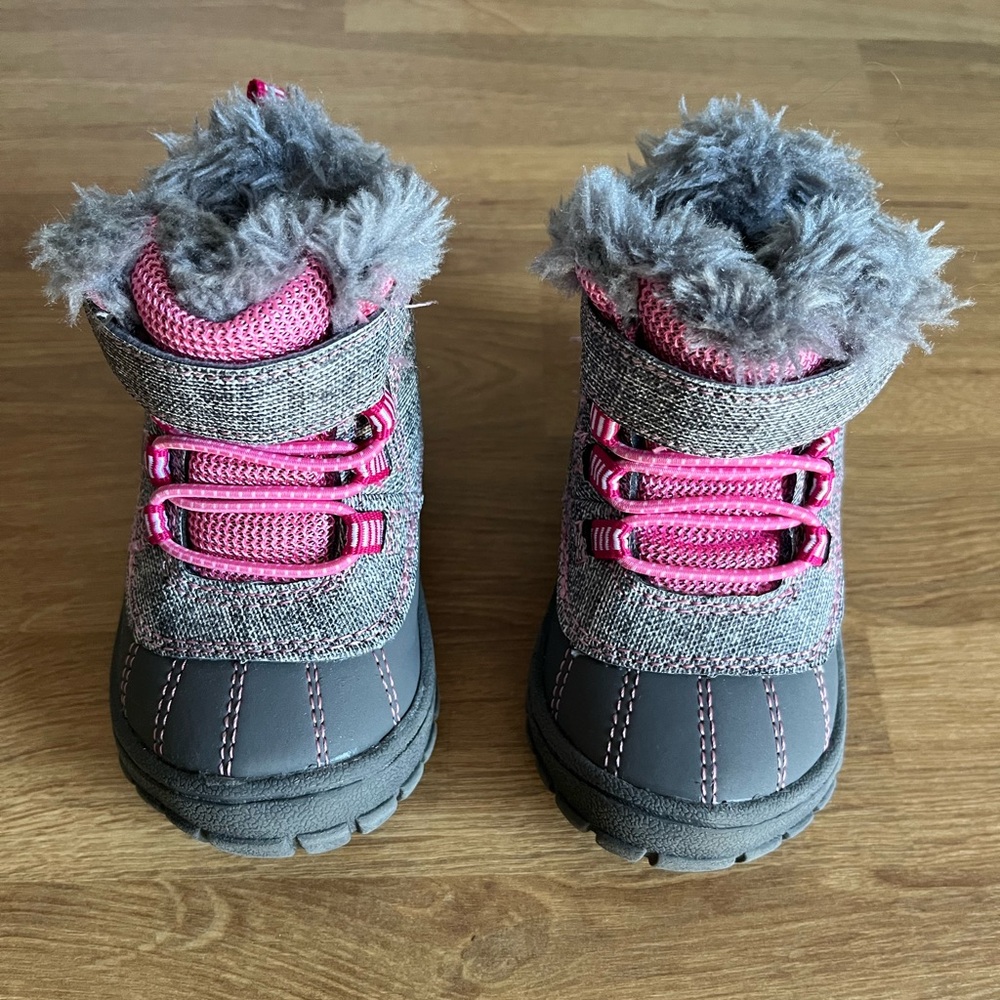 Garanimals Baby Girl Boot | Gray and Pink | Like New